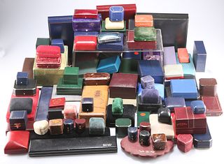 A LARGE QUANTITY OF JEWELLERY BOXES, including antique and modern examples.