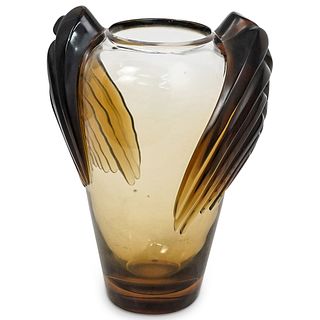 Lalique Amber Marrakech Crystal Vase
