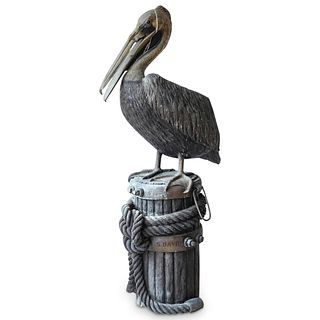 Cast Metal Nautical Pelican Fountain