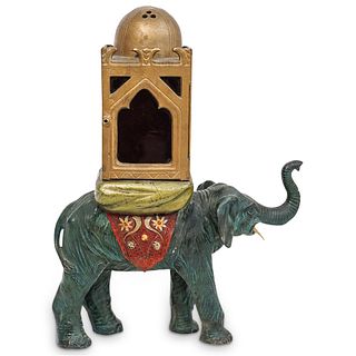 Franz Bergman Cold Painted Bronze Elephant Lantern