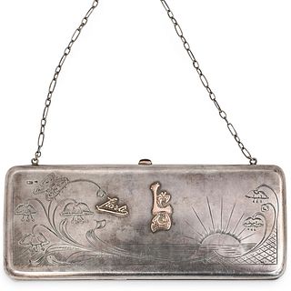 Russian Silver Etched Purse