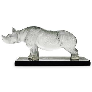 Lalique Frosted Crystal Rhinoceros