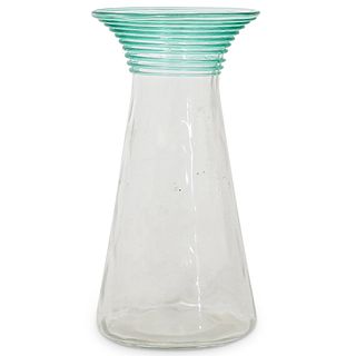 Steuben Threaded Glass Vase