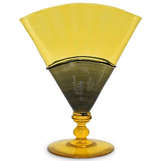 Steuben Glass Fan Vase