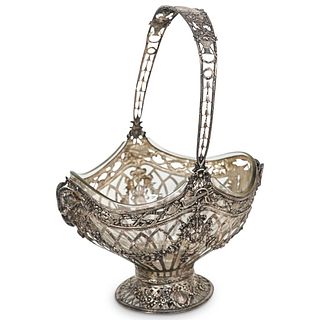 Antique German Silver Wedding Basket