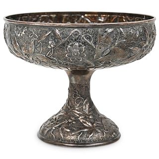 J.E. Cadwell Silver Pedestal Bowl