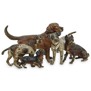 Vienna Cold Painted Bronze Dog Group