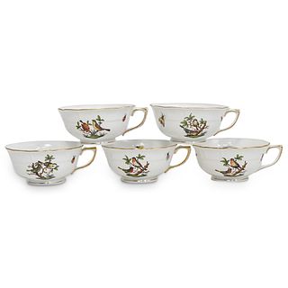 (5pcs) Herend "Rothschild Bird" Porcelain Tea Cups