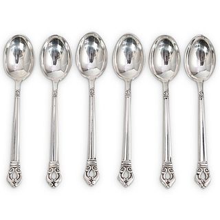 (6 Pc) Mexican Sterling Silver Tea Spoons Set