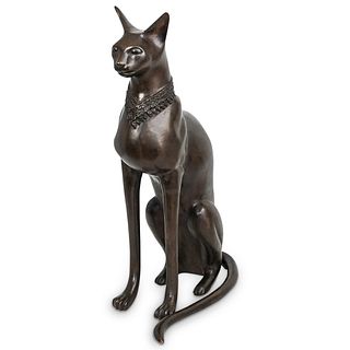 Regency Style Bronze Cat Sculpture