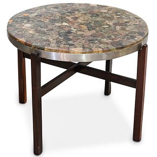 Natural Stone & Resin Accent Table