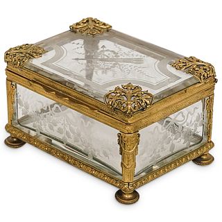 19th Cent. French Gilt Bronze and Glass Box