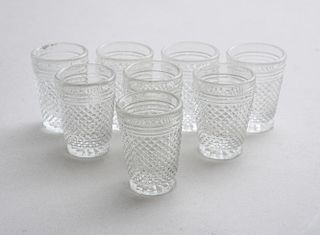 GROUP OF PRESSED GLASS SHOT CUPS
