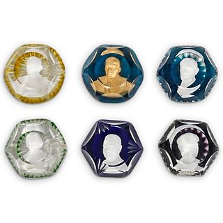 (6 Pc) Baccarat Crystal Paperweights