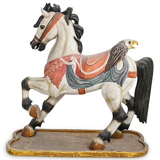 Antique Polychrome Wood Carousel Horse
