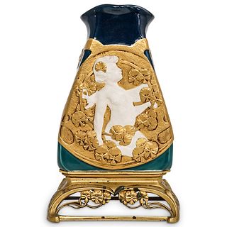 Louchet, Paris Bronze Mounted Porcelain Vase