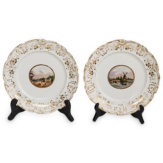 Pair of F.A Schumann Porcelain Plates
