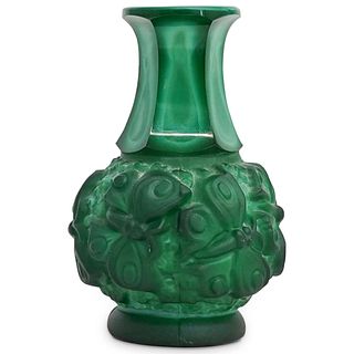 Malachite Glass Small Vase