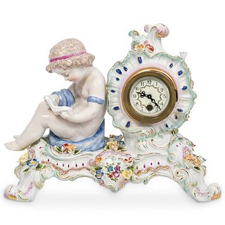 Meissen Porcelain Mantel Clock