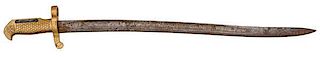 Brass-Handled Saber Bayonet for 1870 Navy Rifle 