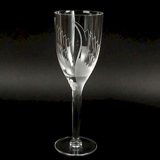 One (1) Lalique Crystal Angel "Ange" Champagne Flute.
