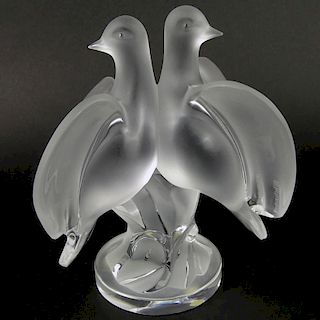 Lalique Crystal Bird Group "Ariane".