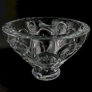 Lalique Crystal Bird Vase "Verone".