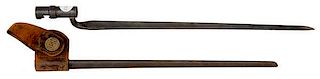 M1873 Rifle Socket Bayonet and Navy Metal Scabbard 