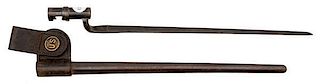 M1873 Rifle Socket Bayonet and Metal Scabbard 