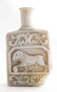 Ancient Roman White Paste Glass Bottle