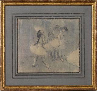 Louis Legrand "The Ballet Class" Pastel on Paper