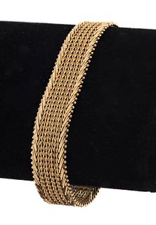 14K Yellow Gold Woven Wheat Bracelet