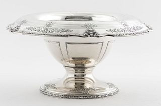 Neoclassical Style Silver Pedestal Center Bowl