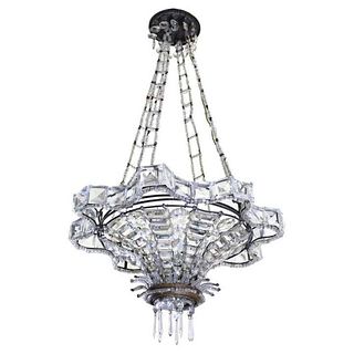 Maison Bagues French Art Deco Crystal Chandelier