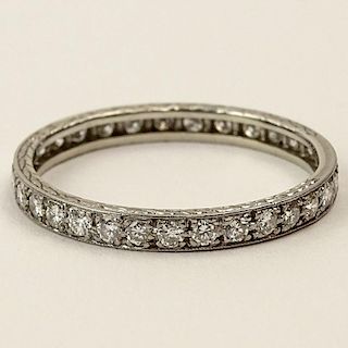 Lady's Vintage Approx. 1.0 Carat Round Cut Diamond Ring