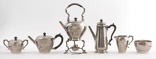 George V Sterling Silver Tea and Coffee Service, 6