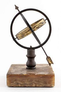 Grand Tour Style Armillary on Marble Base