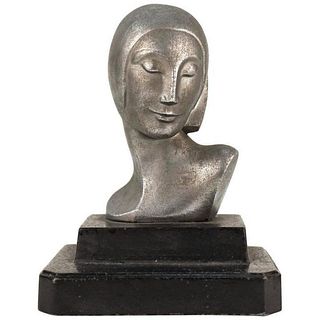 Art Deco Sculpture of a Woman in Aluminum