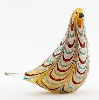 Italian Murano Art Glass Sculpture of a Bird