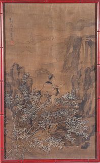 After Hua Yan, Chinese painting on Silk, 19th C