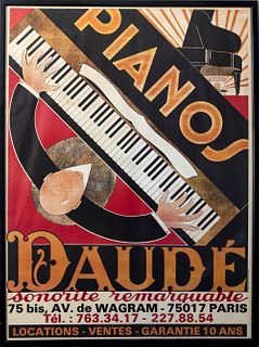 André Daudé "Pianos Daudé" Large Poster
