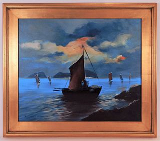 Ron G. Dabelle Maritime Harbor Painting