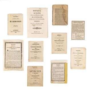 Colección de oraciones y devociones. México siglo XIX. Oración y Peticiones. México: 1858. Piezas: 18.