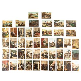 Colección de 46 cromolitografías de la Revolución Francesa. París: A. Picard et Kaan, finales del siglo XIX. Medidas 12 x 8.2 cm.