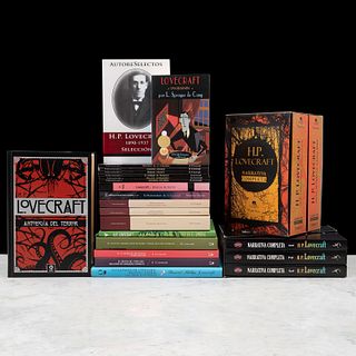 Libros escritos por Howard Phillips Lovecraft. México: Arte y Letras / Mirlo / Valdemar / Editores Mexicanos Unidos... Pzs: 24.