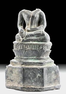 14th C. Khmer Bronze Shakyamuni Buddha