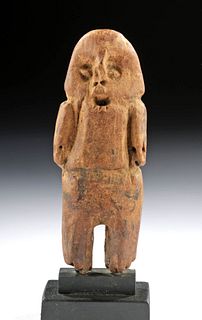 Ancient Chilean Wood Standing Figure