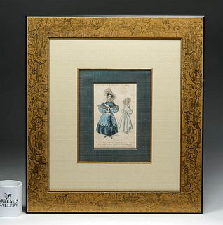 19th C French Engraving, Gilded Wood Frame