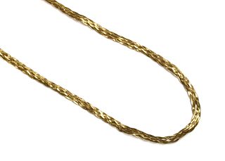 A 9ct gold plaited herringbone link chain,