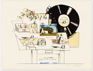 Saul Steinberg - Braque Millet (from Six Drawing Table)